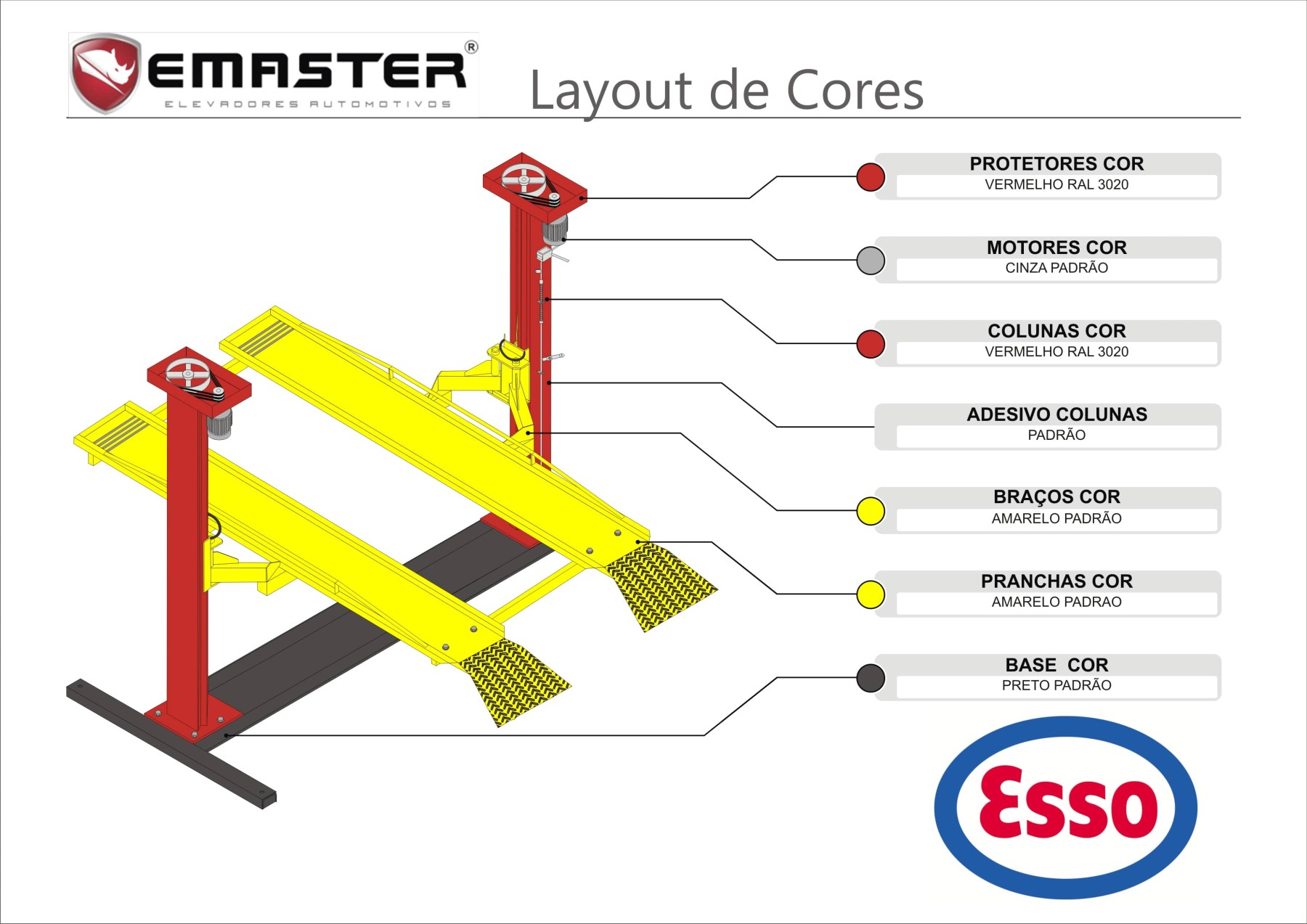 Layout de Cores Esso