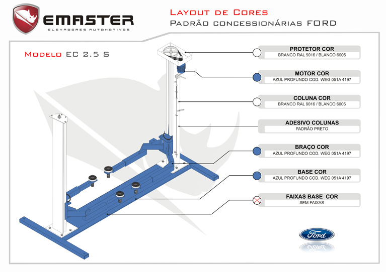 Layout de Cores Ford