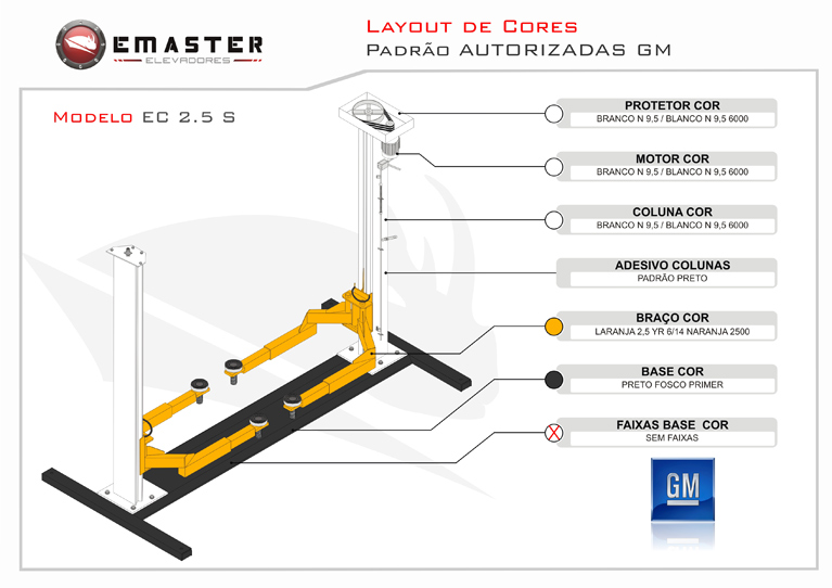 Layout de Cores GM | Chevrolet