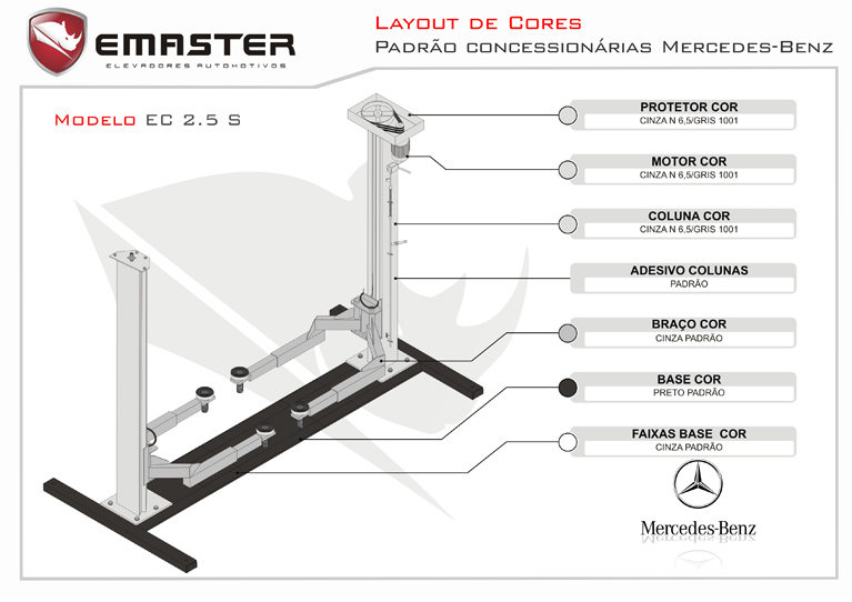 Layout de Cores Mercedes-Benz