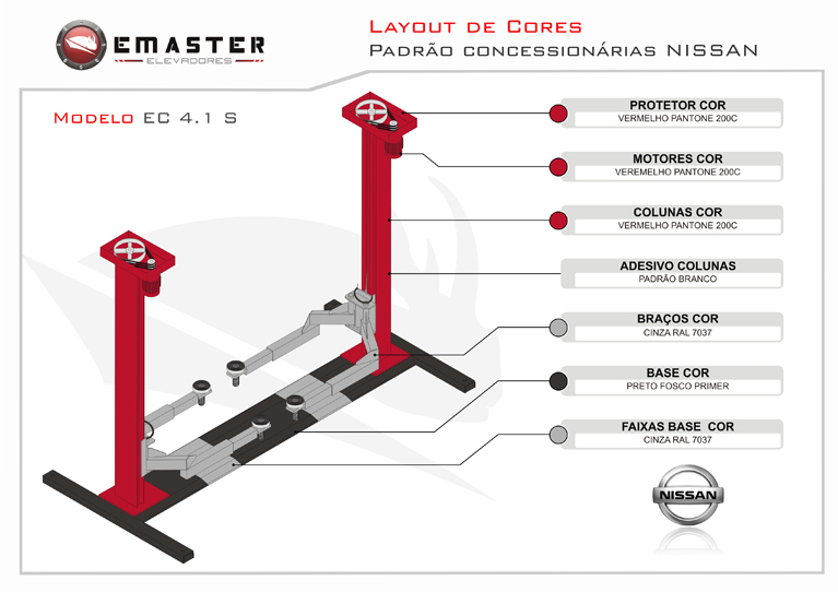 Layout de Cores Nissan