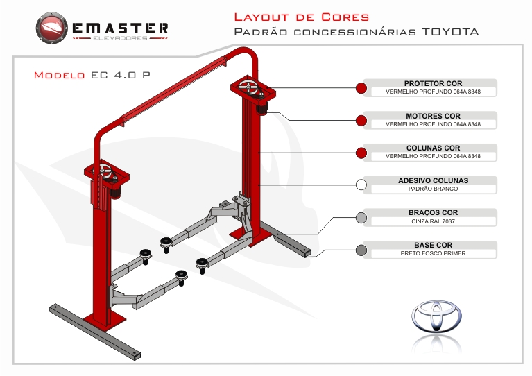 Layout de Cores Toyota